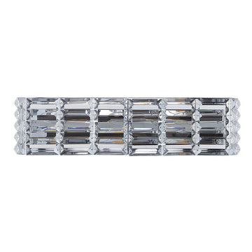 Evelyn Crystal Rectangle Iron/Crystal Glam Modern LED Vanity Light - JONATHAN Y